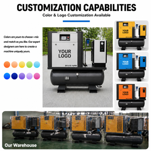 Compresor de Aire de Tornillo Portátil Industrial Monofásico de 220V, 7.5kW, 10HP, Pequeño y Silencioso, con Secador y Tanque, Certificado CE, para Uso en Automóviles - Product Image 3