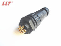 Connecteur industriel mâle et femelle LLT M22, prise et fiche 18 broches, étanche IP68