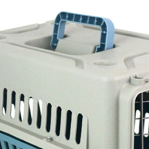 Jaula de Transporte para Mascotas Azul, 48x32x30cm, Clásica, para Animales Pequeños, Plástico Sostenible - Product Image 4