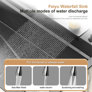 <span class=keywords><strong>Lavello</strong></span> a cascata cucina in acciaio <span class=keywords><strong>inox</strong></span> Topmount <span class=keywords><strong>lavello</strong></span> in rilievo grande singolo Slot lavabo con serbatoio multifunzione a basso prezzo - Product Image 4