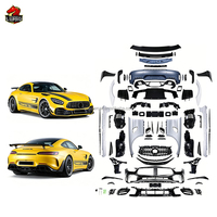 Pare-chocs de voiture en fibre de carbone sèche + matériau PP, kit carrosserie large style GTR Pro pour Mercedes Benz AMG GT GTC GTS, accessoires de voiture