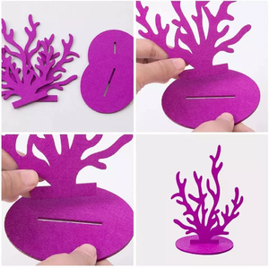 2022 nouvel océan sirène fête décoration sous-marine sirène thème bébé douche anniversaire fête de mariage feutre table ornements - Product Image 3