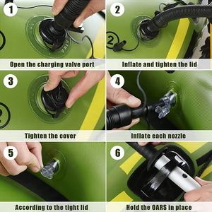 Radeau vert adulte aviron <span class=keywords><strong>bateau</strong></span> <span class=keywords><strong>de</strong></span> pêche pagaie Kayak gonflable PVC Portable Sports nautiques canoë - Product Image 5