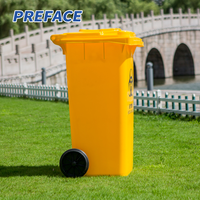 Poubelle à roulettes en plastique HDPE de grande capacité pour extérieur et espaces publics, usage intensif