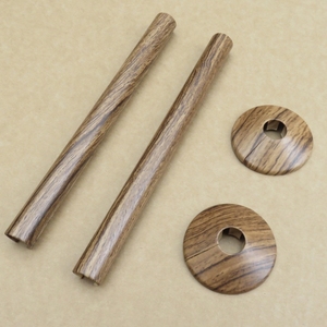 Anello Decorativo per Tubi <span class=keywords><strong>Cromato</strong></span> Effetto Legno, Copertura a Scatto per Tubi dell'Acqua, Anello Decorativo per Tubi di Riscaldamento, Copertura per Fori di Apertura - Product Image 1