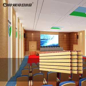 Goodsound 3d modeli tasarım duvar ses geçirmez dekoratif yivli ahşap duvar ve tavan asılı versiyonu 600600akustik tavan karosu