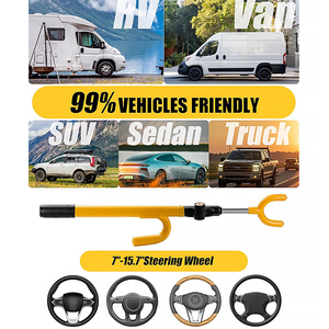 Xiangta Universal ajustable en forma <span class=keywords><strong>de</strong></span> T promoción coche vehículo seguridad volante bloqueo para coche - Product Image 4