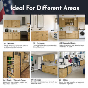 Armoire de cuisine pour micro-ondes MDB30 en chêne blanc |   Expédition rapide depuis l'entrepôt du New Jersey - Armoires de cuisine |   Armoires de cuisine américaines en bois - Product Image 3