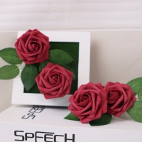 Fleurs artificielles Greatflower, 25 pièces/ensemble, roses en mousse PE réalistes, tiges en boîte, bricolage, centre de table pour mariage, fête nuptiale