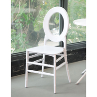 Chaise de mariage et d'événement en plastique PP de haute qualité, dossier en O, mobilier de restaurant, hôtel, café, salle à manger
