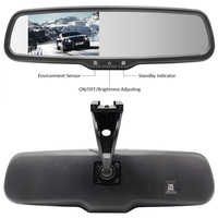 Monitor kamera spion tahan air, sistem parkir mobil 4.3 inci