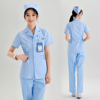 Uniforme de Enfermera de Dos Piezas, Ropa de Trabajo para Hospitales de Medicina Tradicional China, Clínicas, Centros de Salud y Residencias de Ancianos