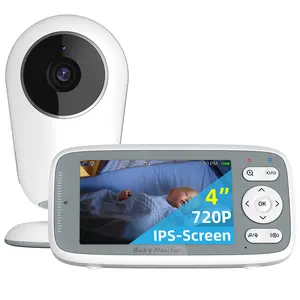 2024 새로운 4 인치 스마트 홈 보안 무선 Bebe 전화 양방향 오디오 충전식 비디오 잠자는 아기 모니터 카메라 Vb615