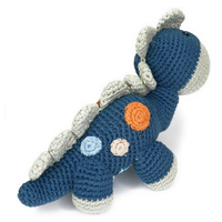 2025 nouveau Design main Crochet Dragon jouet pour bébés tricoté dinosaure compagnon couette PP coton remplissage en Polyester