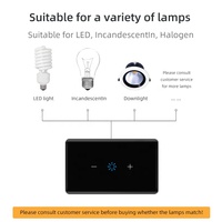 Interruptor inteligente de atenuación duradero de 220 V y 10 A para el hogar inteligente de EE. UU., regulador de luz LED con control remoto WiFi Smart Life para interruptor de pared de PC de vidrio templado