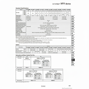 Modèle VY1200-02 de régulateur de pression électropneumatique SMC Pneumatics - Product Image 1