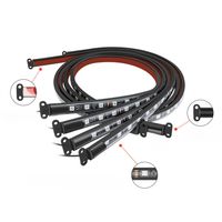 Kit d'éclairage LED sous châssis pour voiture, bande lumineuse RGB avec contrôle par application/télécommande