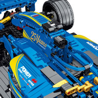 Kit de Bloques de Construcción XMORK MOC DIY C36 F1, Coche de Carreras, 1135 Piezas, Escala 1:10, Coche de Carreras de Simulación Azul, Ladrillos para Jugadores de MOC