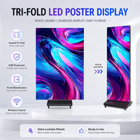 Layar Tampilan Digital LED Poster GOB Lipat P1.53 P1.86 P2 untuk Penunjuk Arah di Bandara dan Kereta Bawah Tanah