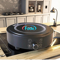 Cuisinière à induction portable intelligente à brûleur unique, plaque céramique électromagnétique anti-explosion pour la maison