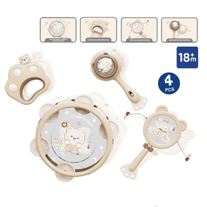 Juego de Sonajeros Musicales para Bebés de 4 Piezas con Diseño de Oso Adorable, Plástico Seguro y No Tóxico, Instrumento de Percusión Sensorial Montessori para Niños Mayores de 18 Meses - Product Image 2
