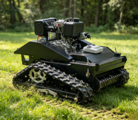 Tondeuse robot chenillée télécommandée à moteur diesel 4 temps CE pour jardin et verger, avec fonction de paillage DIY