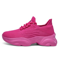 Nouvelles Chaussures Confortables en Tricot Léger à Lacets Rosa Classique 2026 pour Femme, Idéales pour la Marche Estivale, Grande Taille 47
