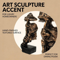 Sculpture en résine de style africain unique, objet de collection, décoration d'intérieur, ornement moderne, design artistique élégant, durable, personnalisable