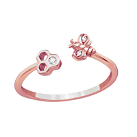 Bague abeille en argent Sterling 925 de qualité supérieure, bijoux en plaqué or 18k pour femmes
