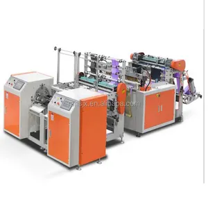 Machine automatique de fabrication de sacs à ordures en plastique robuste à double ligne HSLJ-400X2G