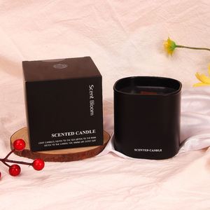 Bougie parfumée en cire de soja dans un verre rond avec parfum floral, écologique, aromathérapie pour la décoration moderne de la maison, utilisation en intérieur - Product Image 3