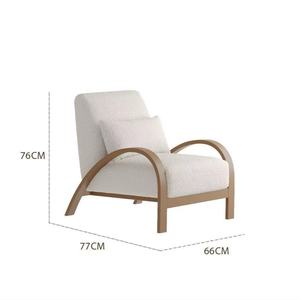 Japanese Cream Style Modern Tufted Single Sofa <b>Chair</b> - Fabric Leisure <b>Chair</b> for Home Office Bedroom Living Room Balcony Hotels - Product Image 2