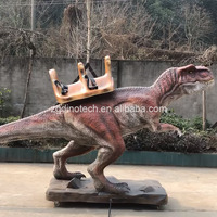 Özel Yapım Robotik Tyrannosaurus Rex Eğlence Parkı İçin Binilebilir Oyuncak veya Çocuklar İçin Etkileşimli Animatronik Dinozor Binme Cihazı