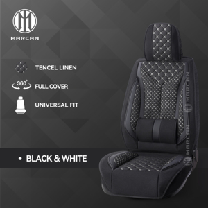 ชุดหุ้มเบาะรถยนต์หนังแท้ Marcan ดีไซน์ทรงวีทันสมัย แบบครอบคลุม 360 องศา เหมาะสำหรับรถยนต์หลากหลายรุ่น - Product Image 5