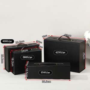 Caja Rígida Magnética Rectangular de Cartón con Tapa Abatible Elegante y Portátil, Recubierta con Protección UV, con Asa de Cuero Roja, Personalizable - Product Image 6