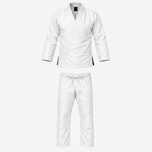 Kimono de BJJ BWI Blanco, 100% Algodón, Unisex, Corte Holgado, Transpirable, Antiencogimiento, 460g, Impresión por Transferencia de Calor, Logotipo Personalizado - Product Image 1