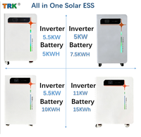 Batterie onduleur tout-en-un 5kW 7.5kWh Système de Stockage d'Énergie Solaire (ESS) 98% d'efficacité 8000 cycles 5kWh 10kWh 15kWh