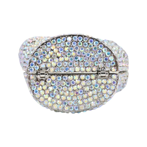 Women Luxury Fashion <b>Novelty</b> Victory Hand Rhinestone Evening Clutch <b>Bag</b> with Full Diamond Sparkly Crystals for Prom Dating - Product Image 5
