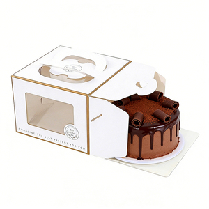 Boîtes pliantes personnalisées pour gâteaux et desserts, emballages cadeaux en carton de qualité alimentaire pour Noël - Product Image 1