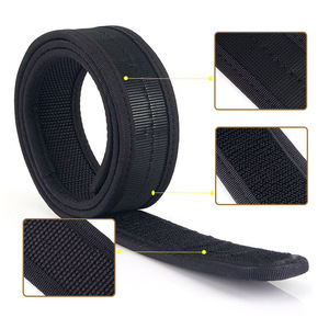 Cinturón interior táctico de 38mm, sello de cintura de nailon negro resistente, fabricante al por mayor, 105cm, <span class=keywords><strong>115</strong></span> <span class=keywords><strong>cm</strong></span>, 125cm, cinturón duradero para acampar y senderismo - Product Image 2