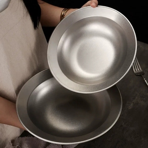 Plato coreano de acero inoxidable para cangrejos de río, plato hondo tipo sombrero de paja, plato para sopa, plato para pasta y ensalada - Product Image 2