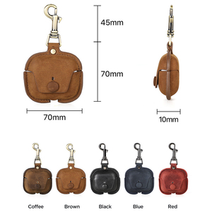 Estuche Protector para Auriculares Bluetooth, Resistente a Impactos, de Cuero Genuino con Gancho para Airpods 3, Amplio Stock Disponible - Product Image 1