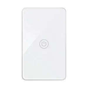 Lerlink 30a 6600w tuya interruptor inteligente, wi-fi ac interruptor de painel de vidro com moldura de alumínio