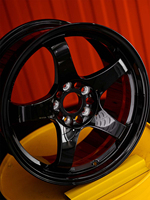 Premium Glänzend Schwarze Maßgefertigte Geschmiedete Leichtmetallfelgen im JDM-Stil 5x114.3 Rennwagenfelgen für 300ZX 350Z 370Z R32 R33 R34 GTR Omori Spec