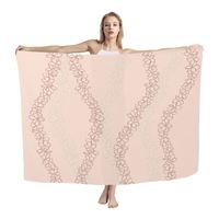 Vestido de playa de moda para mujer Lei Puakenikeni flores Pareo Beach Cover-Ups traje de baño cubierta personalizada señora Sarong bufanda