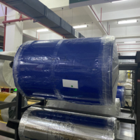 Ruban adhésif protecteur en PET bleu ignifuge haute température découpé sur mesure, respectueux de l'environnement, pour emballage de batteries de véhicules électriques, format jumbo