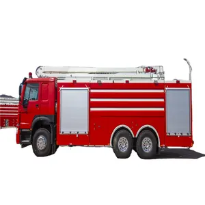 著名捷通消防品牌空中折叠吊杆重型12吨容量水和泡沫塔消防车