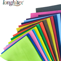 Longhitex Direct 65% Polyester 35% Coton TC Popeline Teint Cardé 45*45 110*76 Tissu Tissé Uni pour Jupes Garçons