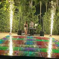 Hochwertige RGB-Tanzfliesen, tragbare Glas-Disco-Nachtclub-Uplights, DMX RGB-Farbe, 3D-Infinity-Spiegel-LED-Tanzfläche