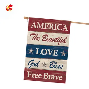 אהבה חינם אמיץ פטריוטי 12x18 אינץ' דגל גן 4 ביולי עצמאות דו צדדי קישוט בית